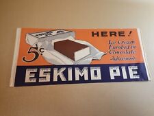 1929 Eskimo Pie 5 Cent Ice Cream Store Window Paper Sign 16