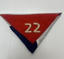 Vintage BSA Boy Scouts Of American Neckerchief Troop 22 Red, White & Blue picture