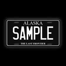 Black Custom Alaska Vanity License Plate picture