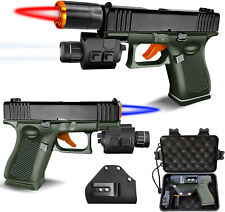 Refillable butane Gun Lighter Jet Torch Pistol Windproof, All Black With Case picture