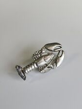 GG Harris Fine Pewter Lobster Lapel Pin 1995 Intricate Details Signed  picture