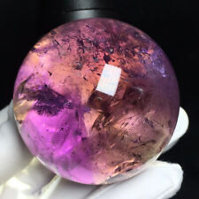 204g Natural Amethyst Quartz Sphere Crystal Energy Ball Reiki Healing Decor picture