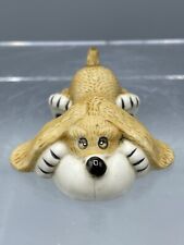 Vintage Russ Berrie & Co Porcelain Dog Figurine # 5591 Figure Paws On Face picture