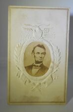 Abraham Lincoln CDV Card Embossed Rare Salisbury Bro & Co Jewelry Providence picture