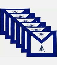 MASONIC APRONS FREEMASONRY  SQUARE EMBROIDERED APRON - PACK OF 6  PCS picture