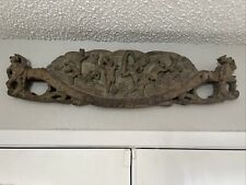 Medieval Hand-Carved Architectural WOOD Signage Pazzia D'Orlando (Battle* 1299) picture