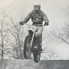 dirt bike motorcycle jumping mud vintage photograph picture