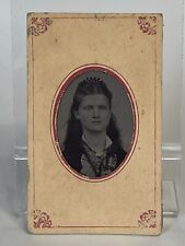 Antique Victorian Old Tintype Photo Woman picture