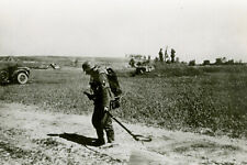 WW2 War Time Photo German Soldier is searching for mines Size 4x6 picture