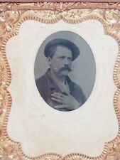 Antique Daguerreotype Photograph Portrait Man Hand On Chest picture