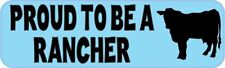 StickerTalk 10in x 3in Proud to Be a Rancher Vinyl Bumper Stickers Decals Win... picture