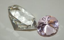 2 Oleg Cassini Pink & Clear Crystal Diamond Figural Office Paperweights picture
