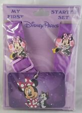 Disney Parks My First Starter Set Minnie Mouse Figaro Cat Pin Card Lanyard - NEW picture