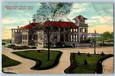 Detroit Michigan MI Postcard Casino From Mount Cedar Belle Isle 1909 Antique picture