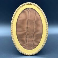 J.C. VICKERY c1900's Antique Ornate Gilt Bronze Oval Photo Picture Frame W/Easel picture