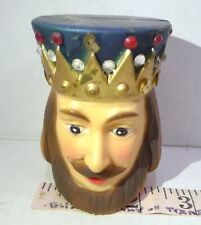 Vintage 1966 Christmas Plastic Wiseman King's Head Dexter Threadmills Inc RARE picture