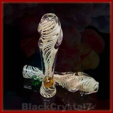 3.5 in Handmade Thick Tornado Swirl Clear Tobacco Smoking Bowl Glass Pipes picture