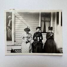 Antique Vintage Snapshot Photograph Beautiful Mourning Women Ghost Spirit Spooky picture