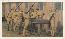United States Army Soldiers Cleaning Rifles early postcard, Unused  picture