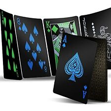 2 Decks Playing Cards, Premium Plastic Waterproof Black Playing Poker Cards picture