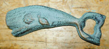 Cast Iron SPERM WHALE Open Here Beer Bottle Opener BEACH BAR Man Cave Nautical picture