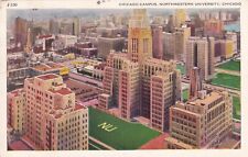 Aerial View Northwestern University Campus Chicago Illinois IL 1939 Postcard D56 picture