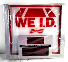 vtg 2013 Budweiser We I.D. Electronic advertising store display sign MINT picture