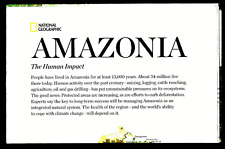 ⫸ 2015-11 AMAZONIA The Human Impact AMAZON National Geographic Map - A3 picture