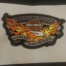 HARLEY DAVIDSON FLAMES EAGLE BAR AND SHIELD LARGE PATCH Global Products picture