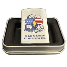 OLD GLORY LIGHTER CO.  WINDPROOF USA AMERICAN FLAG EAGLE LOGO- SIMILAR TO ZIPPO picture