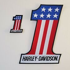 Harley Davidson #1 Large Patch - Harley Davidson American #1 Back Patch 12