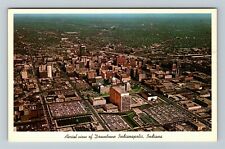 Indianapolis, IN-Indiana, Aerial View Downtown, Vintage Postcard picture