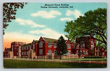 Memorial Union Building Purdue University Lafayette IN VINTAGE Postcard A184 picture