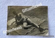 Shirtless Man Trunks Handsome Relaxing Affectionate Guy Gay Interest Vtg Photo picture