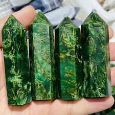 80+g Natural emerald Quartz Crystal Obelisk Wand Tower Point Healing Reiki 1PC picture
