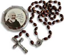 Saint Padre Pio Rosary Blessed By Pope w/ 2nd Class Relic - St. Father Pio picture
