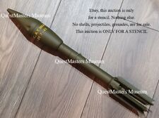 U.S. WWII 2.36-inch M6A1 HE Bazooka Rocket Stencil, Stencil 035 picture