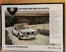 Original 1983 ALFA ROMEO ALFETTA magazine advert frame-ready wall-art flat-pack picture