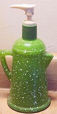 Vintage Avon EMPTY Hand Lotion Country Style Coffee Pot Decanter 10 oz Green picture