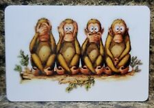 4 wise monkeys funny 2x3 refrigerator fridge magnet picture