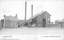 Woodward Oklahoma c1910 Postcard Cotton Gin and Electric Light Plant picture