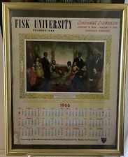 1966 National Life &Accident Ins. calendar Fisk University, 30 x 24 framed picture