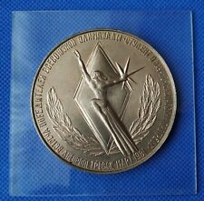 Monument Conquerors Space Sputnik in Hands Soviet Table Medal USSR 1981 RARE picture