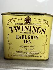Twinings of London Earl Grey EMPTY Vintage 1990 Collectible Tin Container picture