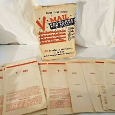 VTG WAR WWII  ARMY MARINES NAVY LETTERS UNUSED V-MAIL SOLDIER ENVELOPES picture