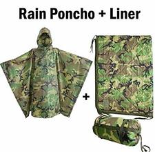 USGI Industries - Rip-Stop Liner & Rain Poncho 2-Pack (Woodland)  picture