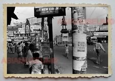 1940s KOLKATA STREET SCENE SHOP STATUE TRUCK WOMEN MAN Vintage INDIA Photo #1133 picture
