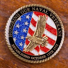 US Navy Veteran Challenge Coin Honoring Our Naval Veterans picture