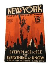 Vtg New York Latest Complete Guide 1937 World's Fair City Rare Ephemera picture