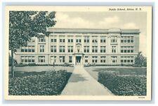 c1930's Public School Building Front View Attica New York NY Vintage Postcard picture
